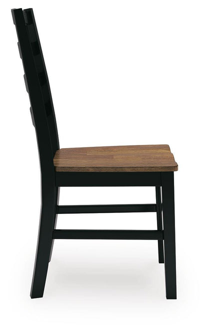 Wildenauer Dining Chairs (Set of 2) - D634-01X2 - product view or room setting; set of 2; individual included-item views (supplier image 8)