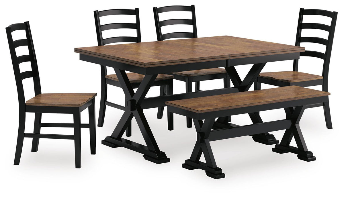 Wildenauer Dining Room Sets - D634D2 - product view or room setting; complete kit and included component views (supplier image 2)