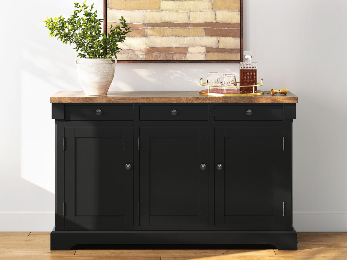 Wildenauer Dining Buffet - D634-80 - product view or room setting; only dining room storage included (supplier image 2)