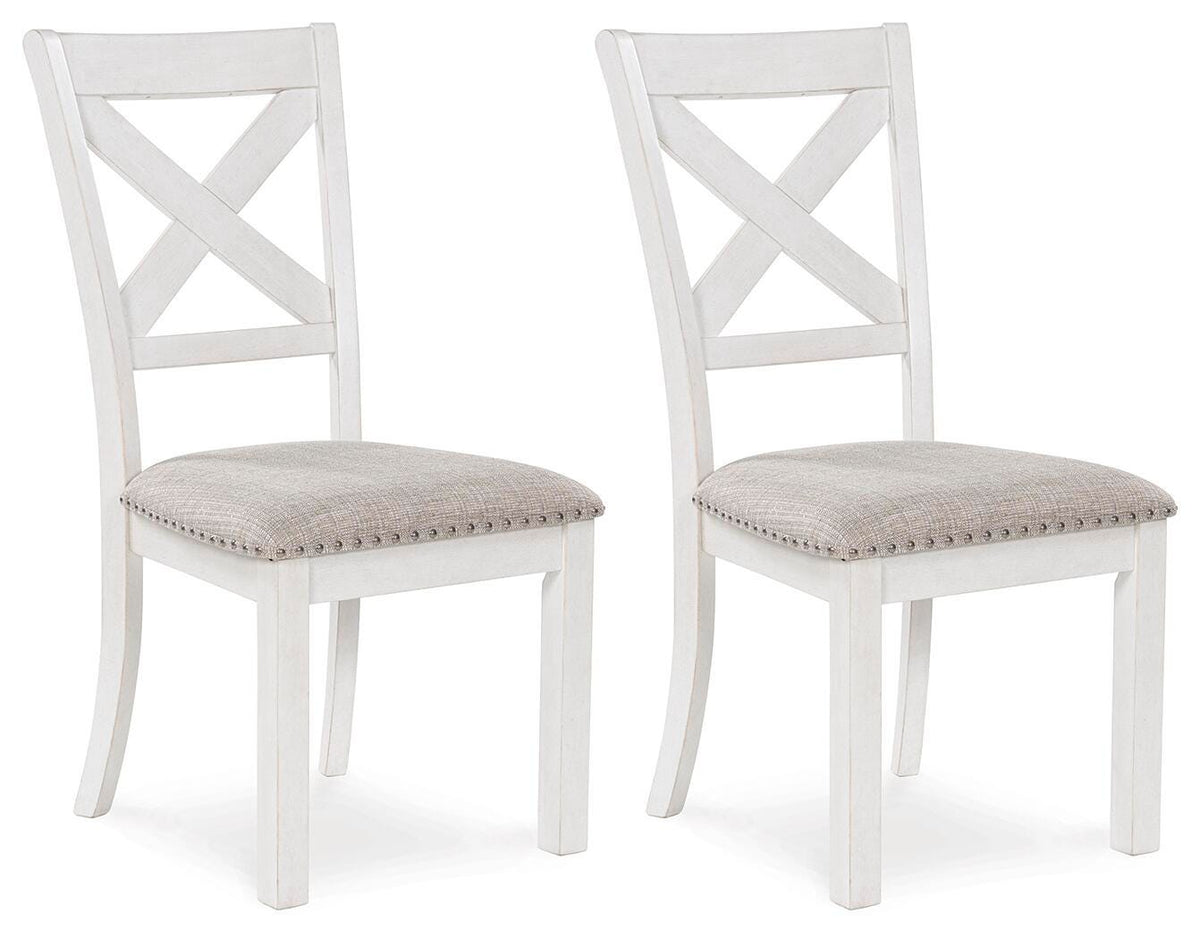 Robbinsdale Dining Chairs (Set of 2) - D642-01X2 - product view or room setting; set of 2; individual included-item views (supplier image 2)