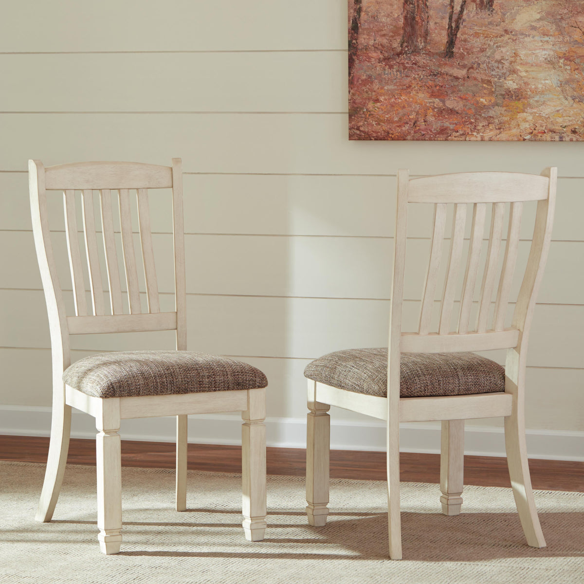 Bolanburg 6-Piece Dining Set - Table, 4 Chairs and Bench - 6 Piece - Table + 4 Chairs + Bench / Antique White / Brown - supplier product or included-component view (D647D2, image 6)