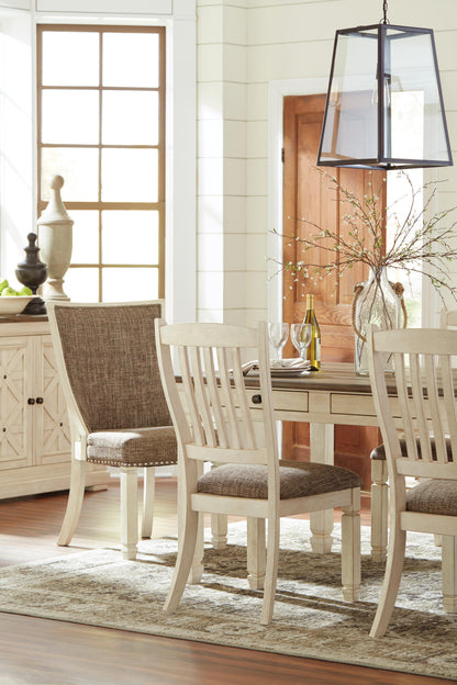 Bolanburg 6-Piece Dining Set - Table, 4 Chairs and Bench - 6 Piece - Table + 4 Chairs + Bench / Antique White / Brown - supplier product or included-component view (D647D2, image 50)