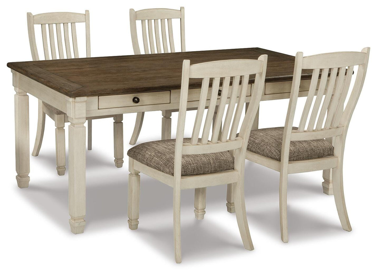 Bolanburg D647D1: table and 4 chairs; no bench included