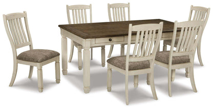 Bolanburg D647D8: table and 6 chairs; no bench included