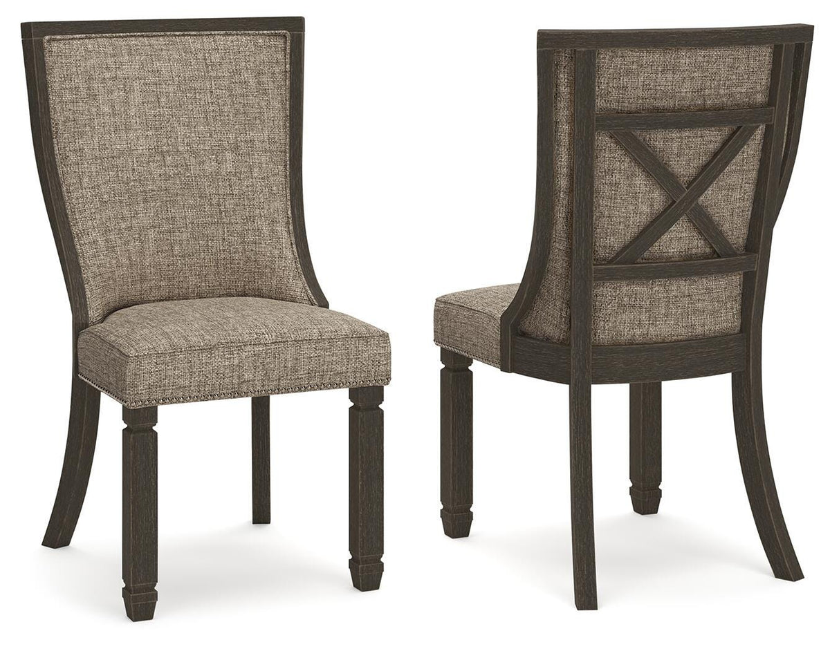 Tyler Creek Dining Chairs (Set of 2) - D736-02X2 - product view or room setting; set of 2; individual included-item views (supplier image 1)