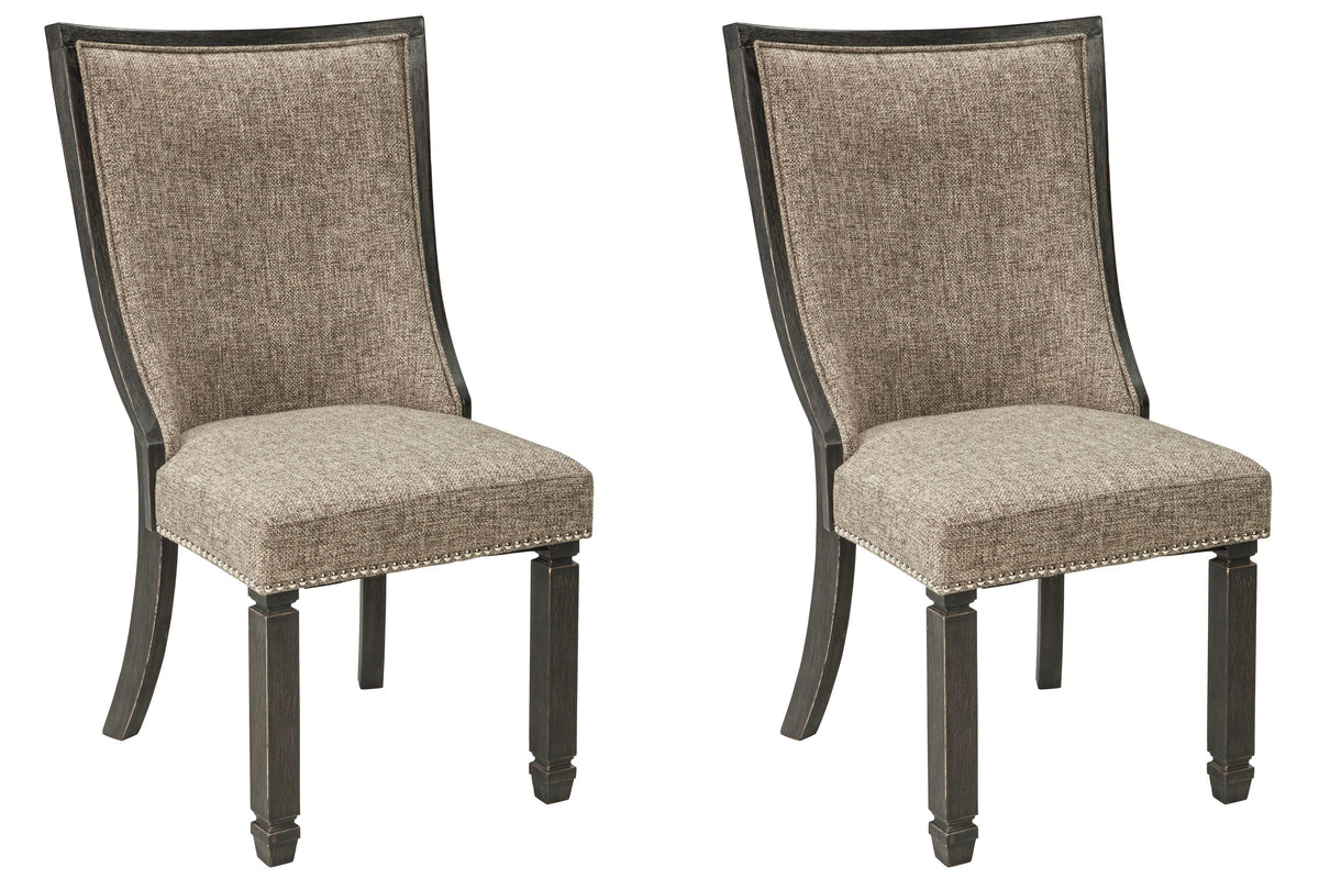 Tyler Creek Dining Chairs (Set of 2) - D736-02X2 - product view or room setting; set of 2; individual included-item views (supplier image 4)