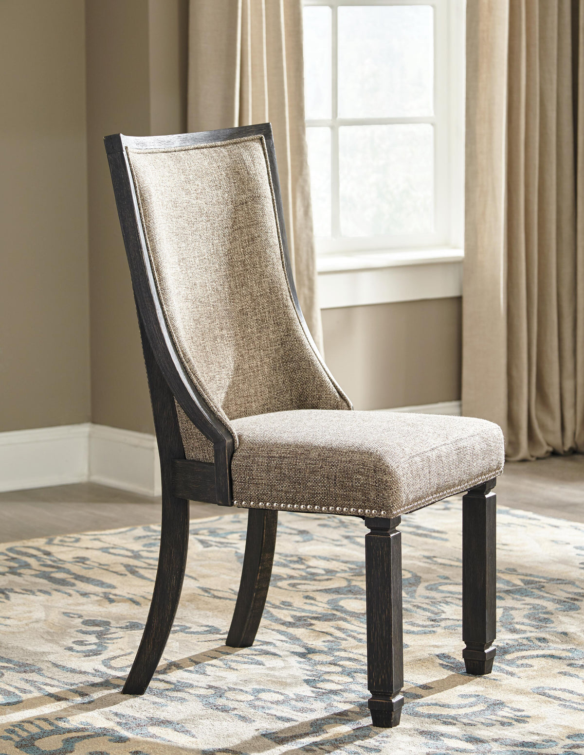 Tyler Creek Dining Chairs (Set of 2) - D736-02X2 - product view or room setting; set of 2; individual included-item views (supplier image 2)