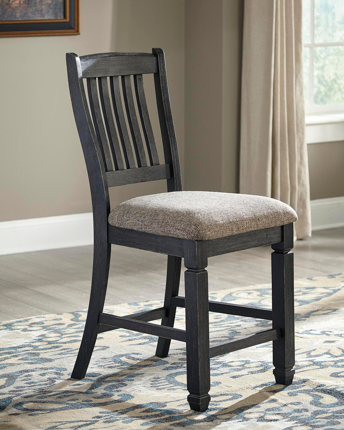 Tyler Creek Bar Stools (Set of 2) - D736-124X2 - product view or room setting; set of 2; individual included-item views (supplier image 2)