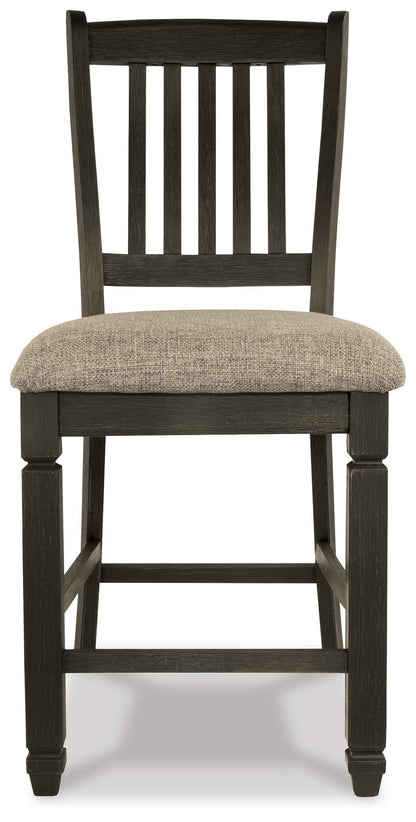 Tyler Creek Bar Stools (Set of 2) - D736-124X2 - product view or room setting; set of 2; individual included-item views (supplier image 4)