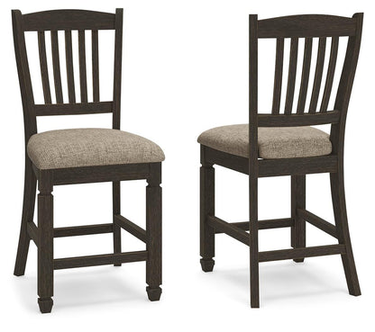 Tyler Creek Bar Stools (Set of 2) - D736-124X2 - product view or room setting; set of 2; individual included-item views (supplier image 1)