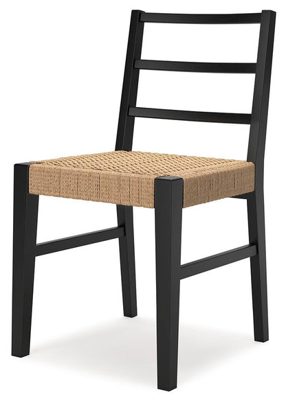 Isanti Dining Chairs (Set of 2) - D752-02X2 - product view or room setting; set of 2; individual included-item views (supplier image 3)