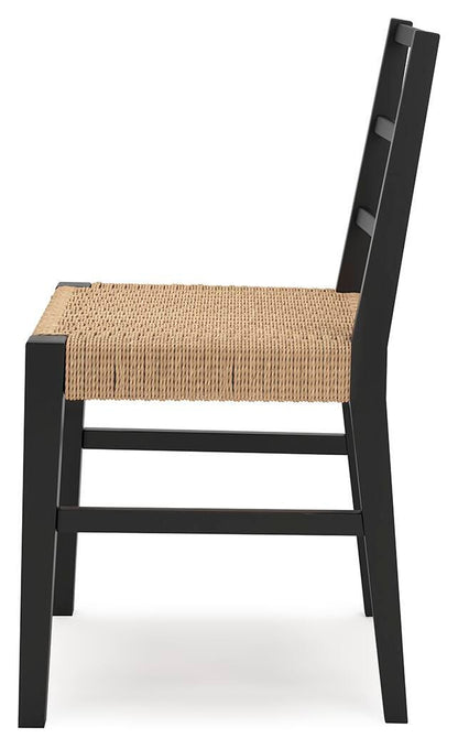Isanti Dining Chairs (Set of 2) - D752-02X2 - product view or room setting; set of 2; individual included-item views (supplier image 6)