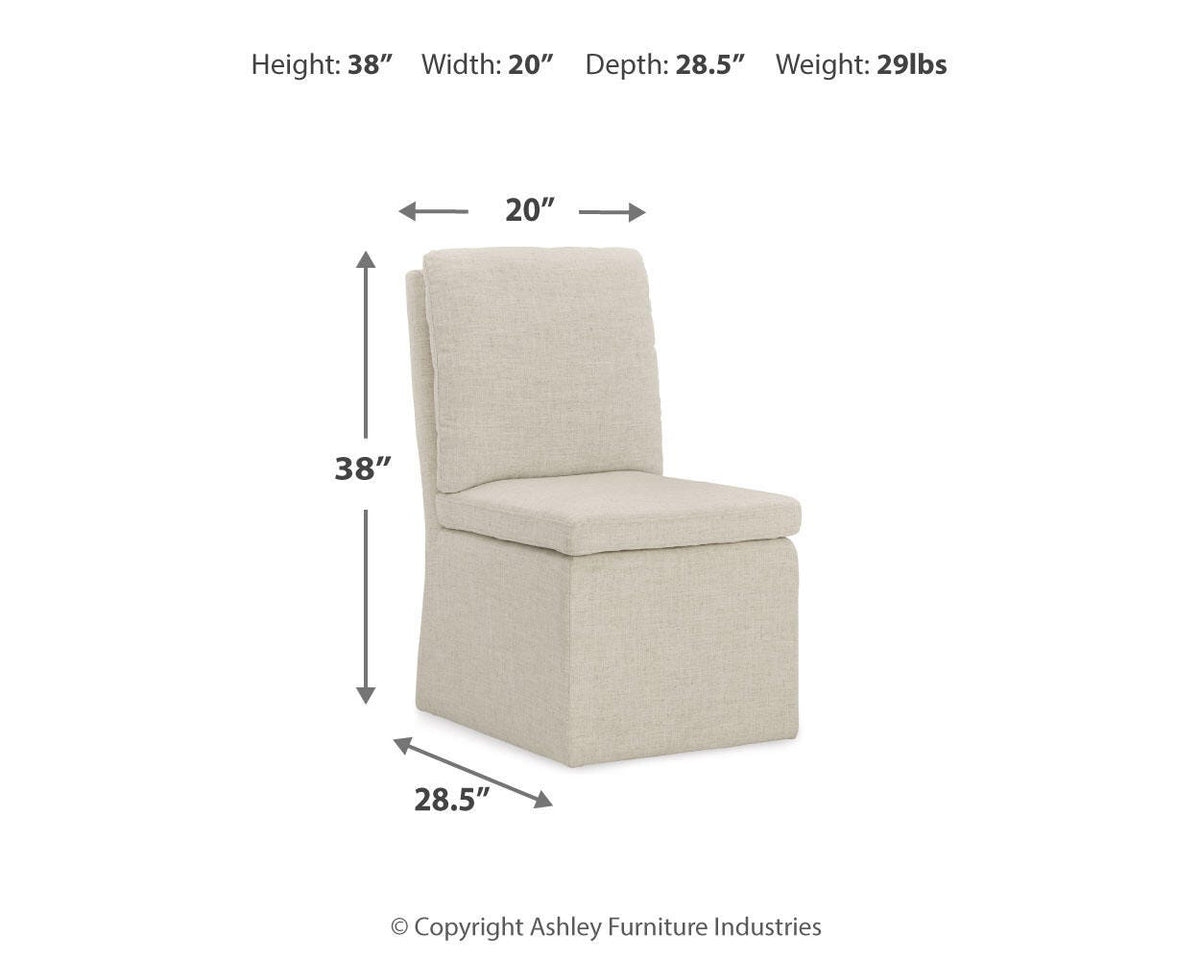 Krystanza Dining Chairs (Set of 2) - D766-02X2 - approximate manufacturer dimensions (supplier image 8)