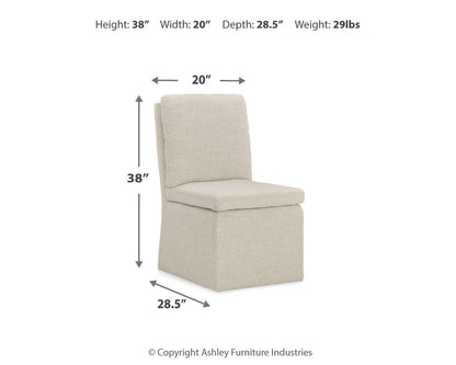 Krystanza Dining Chairs (Set of 2) - D766-02X2 - approximate manufacturer dimensions (supplier image 8)