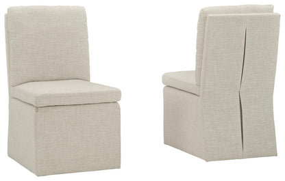 Krystanza Dining Chairs (Set of 2) - D766-02X2 - product view or room setting; set of 2; individual included-item views (supplier image 1)