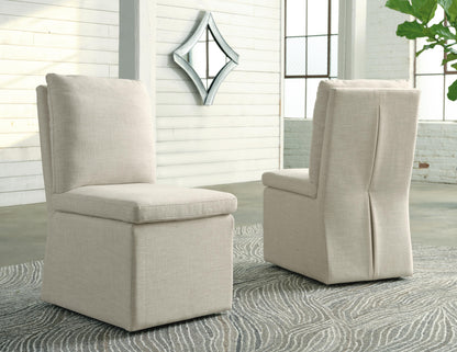 Krystanza Dining Chairs (Set of 2) - D766-02X2 - product view or room setting; set of 2; individual included-item views (supplier image 2)