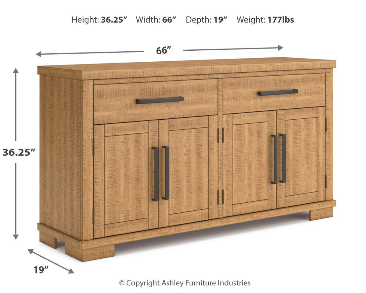 Havonplane Dining Server - D773-60 - approximate manufacturer dimensions (supplier image 13)