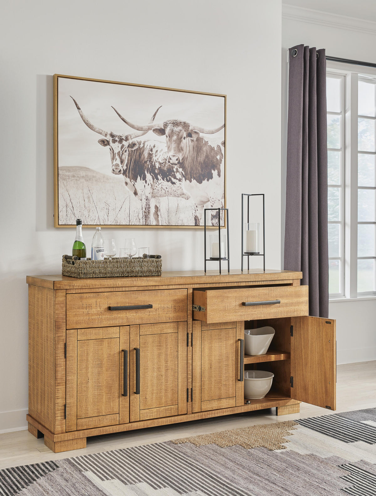 Havonplane Dining Server - D773-60 - product view or room setting; only dining room storage included (supplier image 7)