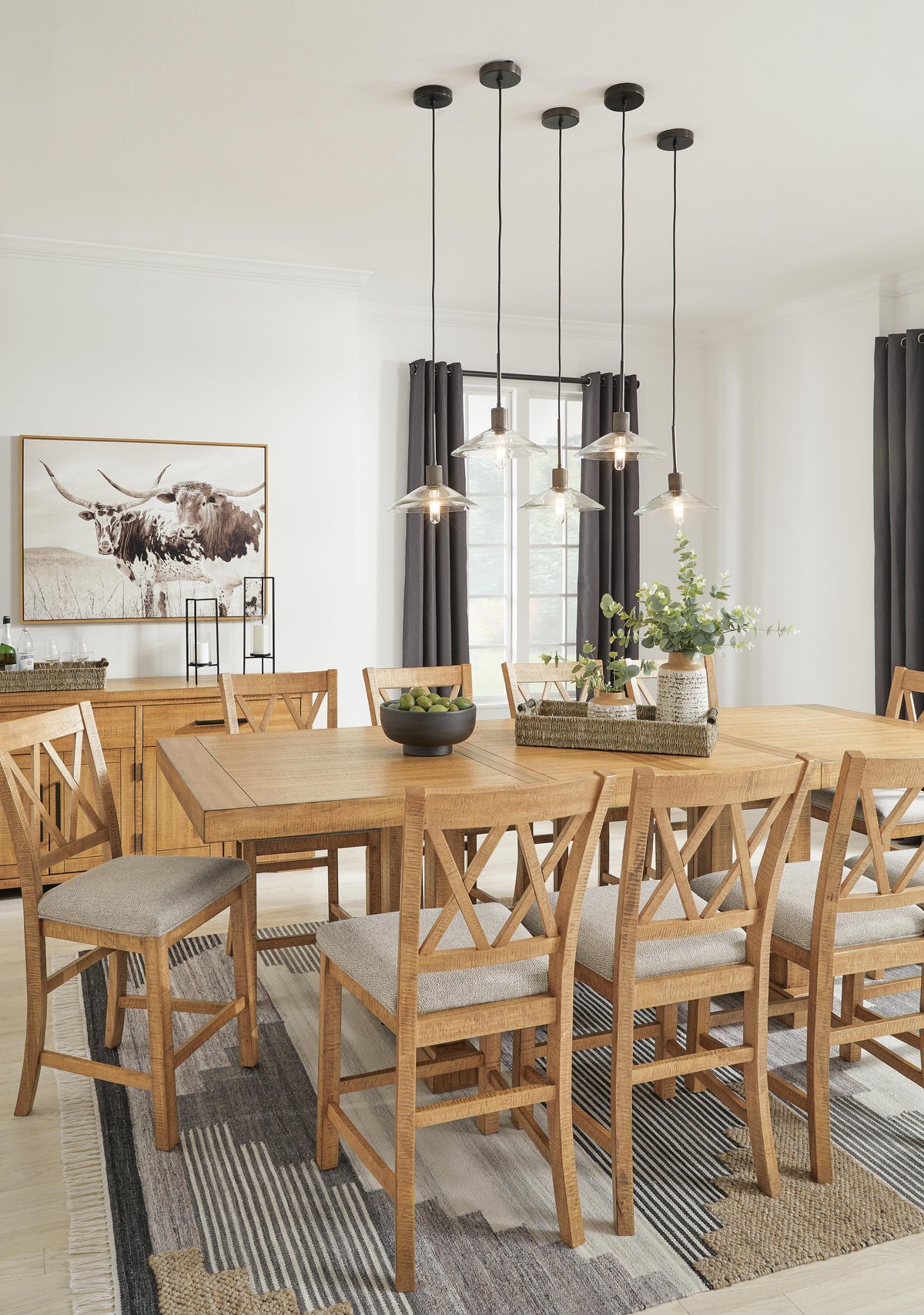 Havonplane Counter Height Dining Extension Table - D773-32 - product view or room setting; only counter height table included (supplier image 11)