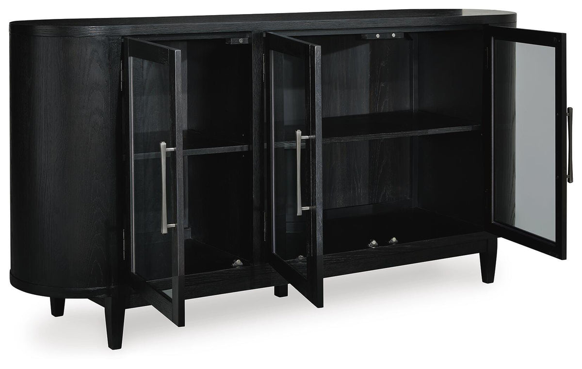 Rowanbeck Dining Server - D821-60 - product view or room setting; only dining room storage included (supplier image 3)