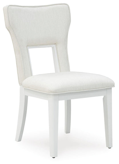 Chalanna Dining Chairs (Set of 2) - D822-01X2 - product view or room setting; set of 2; individual included-item views (supplier image 3)