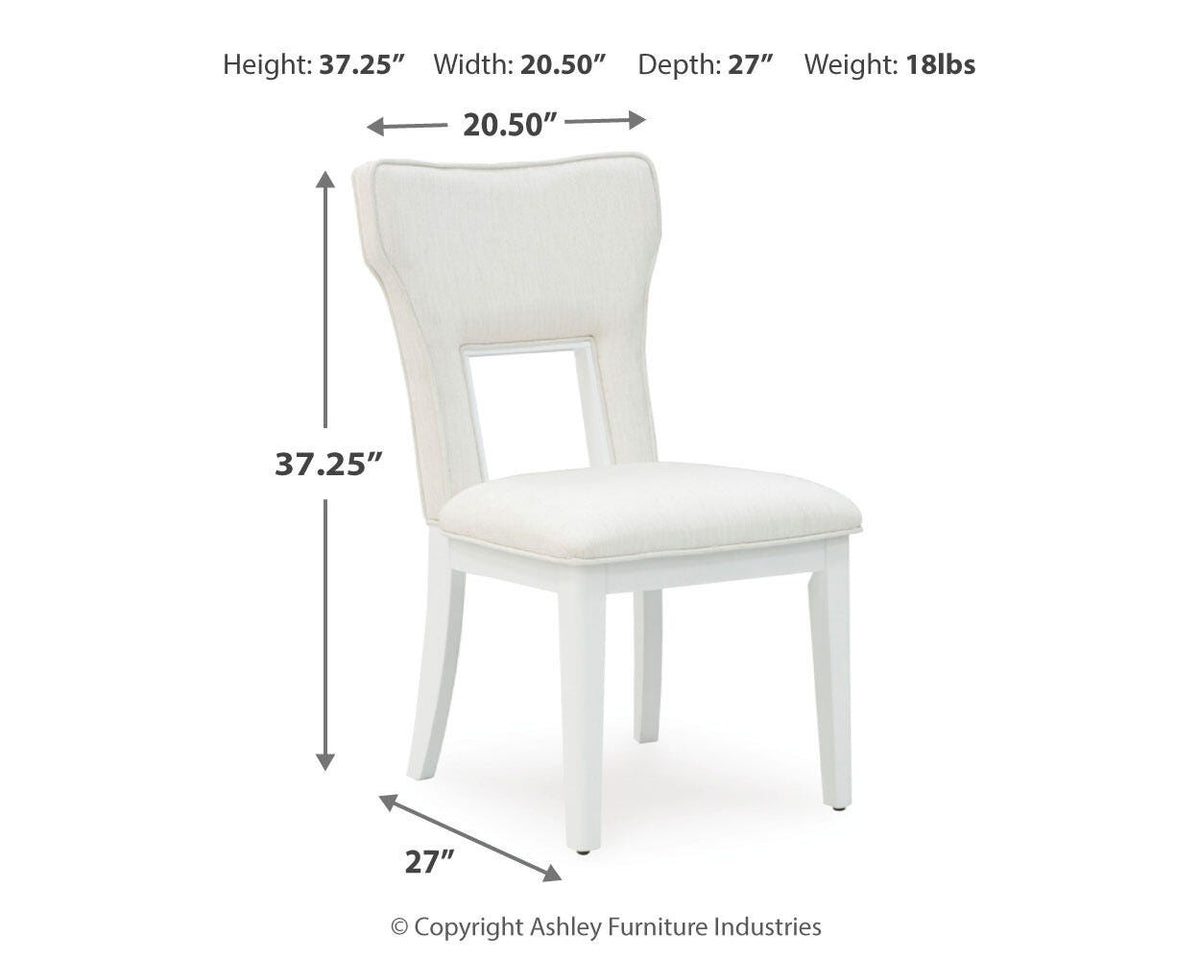 Chalanna Dining Chairs (Set of 2) - D822-01X2 - approximate manufacturer dimensions (supplier image 8)