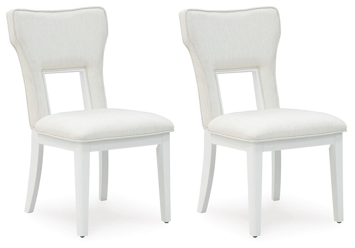 Chalanna Dining Chairs (Set of 2) - D822-01X2 - product view or room setting; set of 2; individual included-item views (supplier image 2)