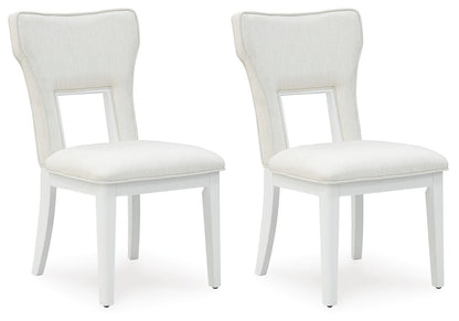 Chalanna Dining Chairs (Set of 2) - D822-01X2 - product view or room setting; set of 2; individual included-item views (supplier image 2)