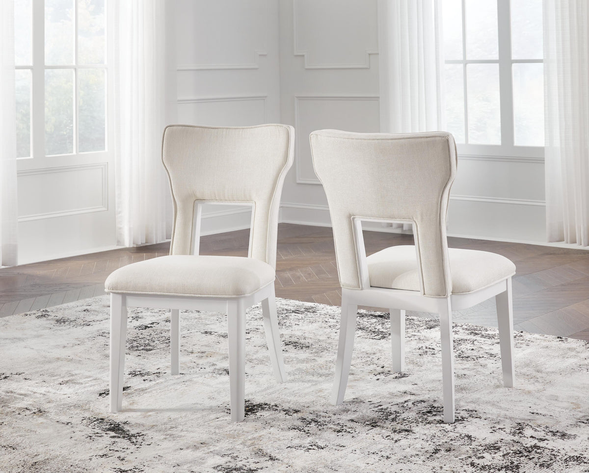 Chalanna Dining Chairs (Set of 2) - D822-01X2 - product view or room setting; set of 2; individual included-item views (supplier image 1)
