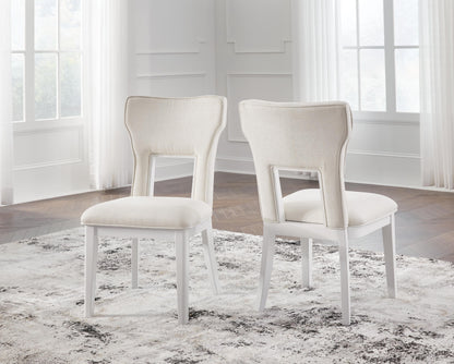 Chalanna Dining Chairs (Set of 2) - D822-01X2 - product view or room setting; set of 2; individual included-item views (supplier image 1)