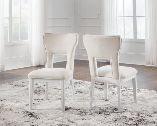 Chalanna Dining Chairs (Set of 2) - D822-01X2 - product view or room setting; set of 2; individual included-item views (supplier image 1)