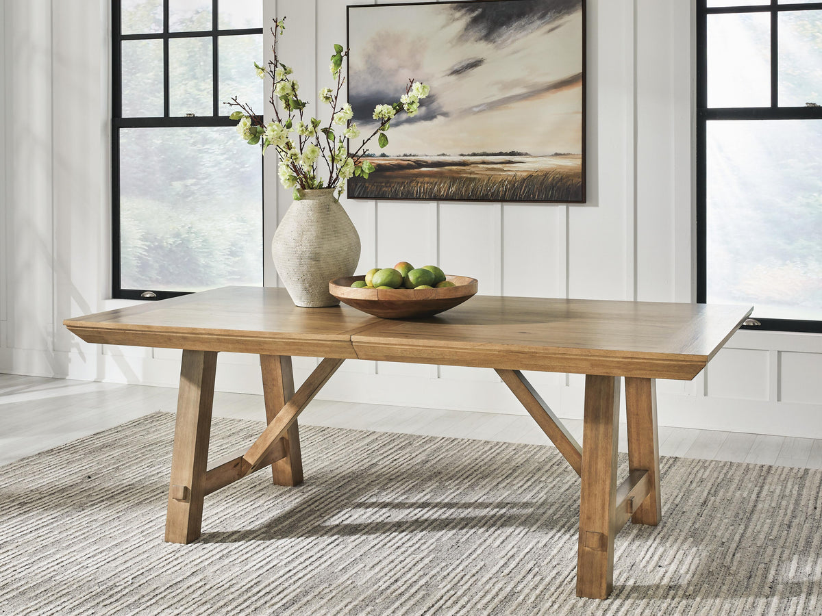Ridgester Dining Extension Table - D858-45 - product view or room setting; only dining table included (supplier image 5)