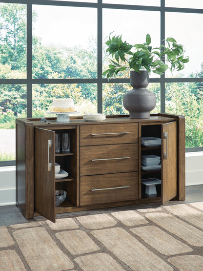 Marxmore Dining Server - D863-60 - product view or room setting; only dining room storage included (supplier image 5)