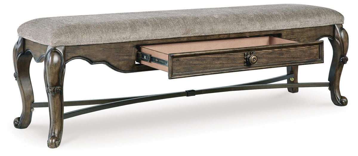 Maylee 63" Dining Bench - D947-00 - product view or room setting; only benche included (supplier image 3)