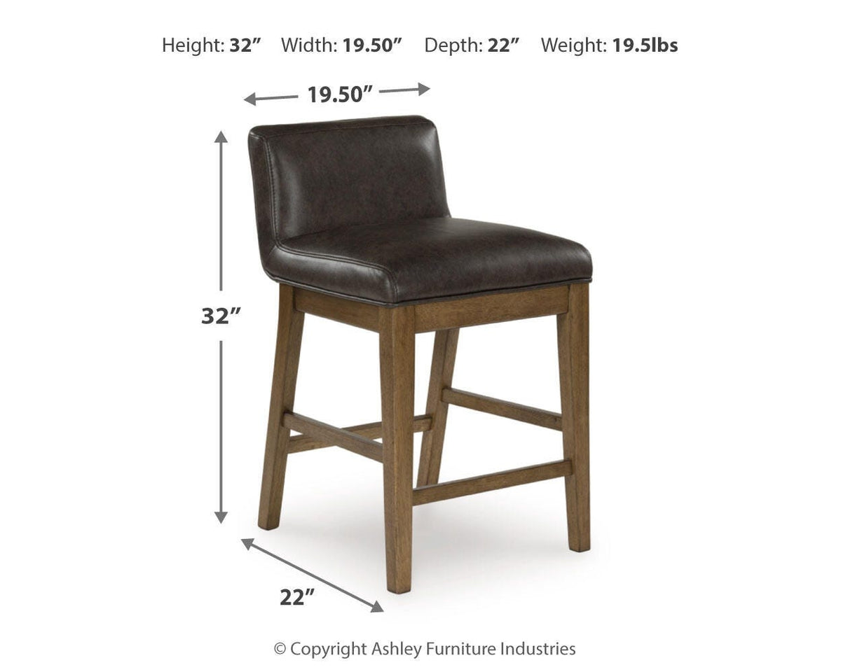 Cabalynn Bar Stools (Set of 2) - D974-124X2 - approximate manufacturer dimensions (supplier image 10)