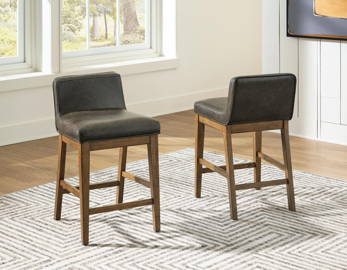 Cabalynn Bar Stools (Set of 2) - D974-124X2 - product view or room setting; set of 2; individual included-item views (supplier image 2)