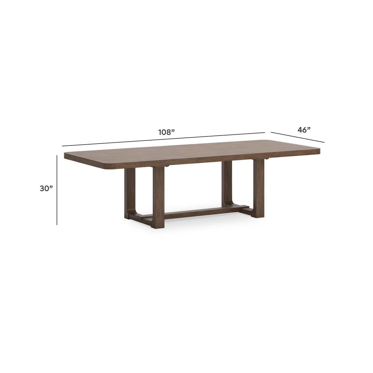 Cabalynn Dining Extension Table - D974-35 - approximate manufacturer dimensions (supplier image 15)