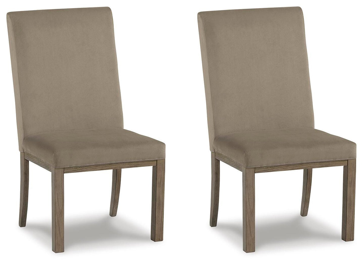 Chrestner Dining Chairs (Set of 2) - D983-01X2 - product view or room setting; set of 2; individual included-item views (supplier image 1)