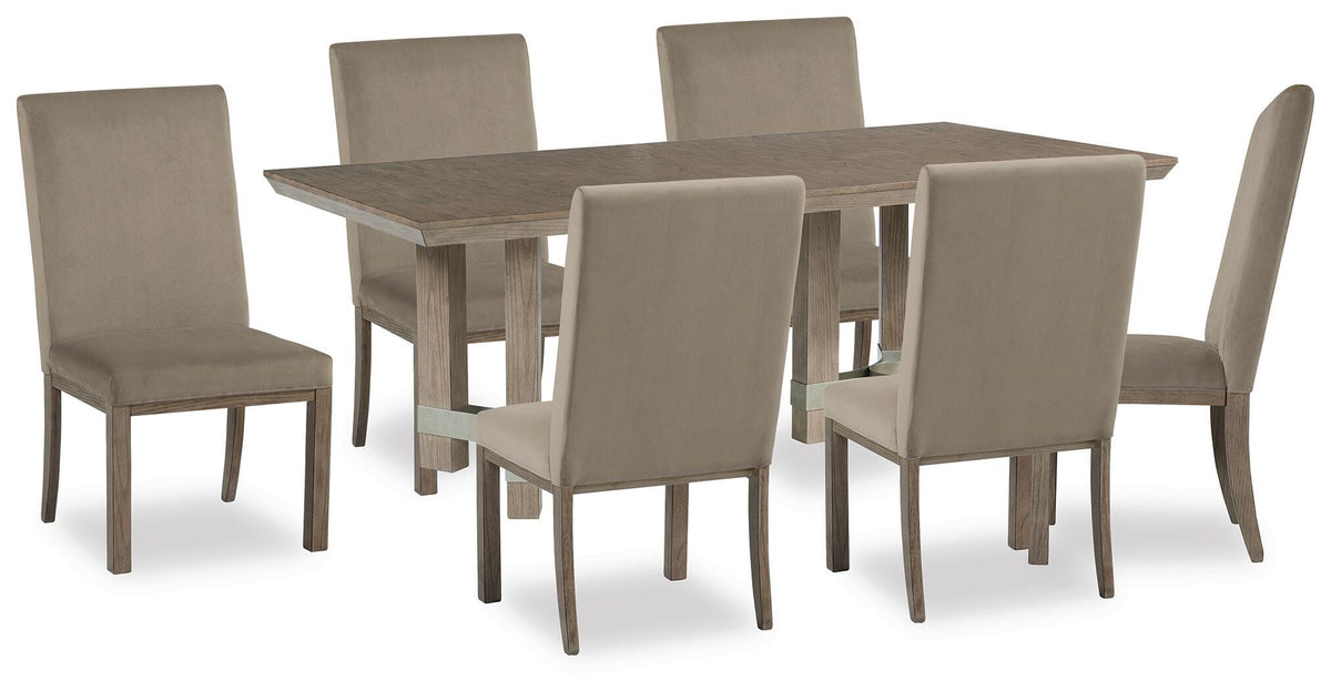 Chrestner Dining Room Sets - D983D5 - product view or room setting; complete kit and included component views (supplier image 1)