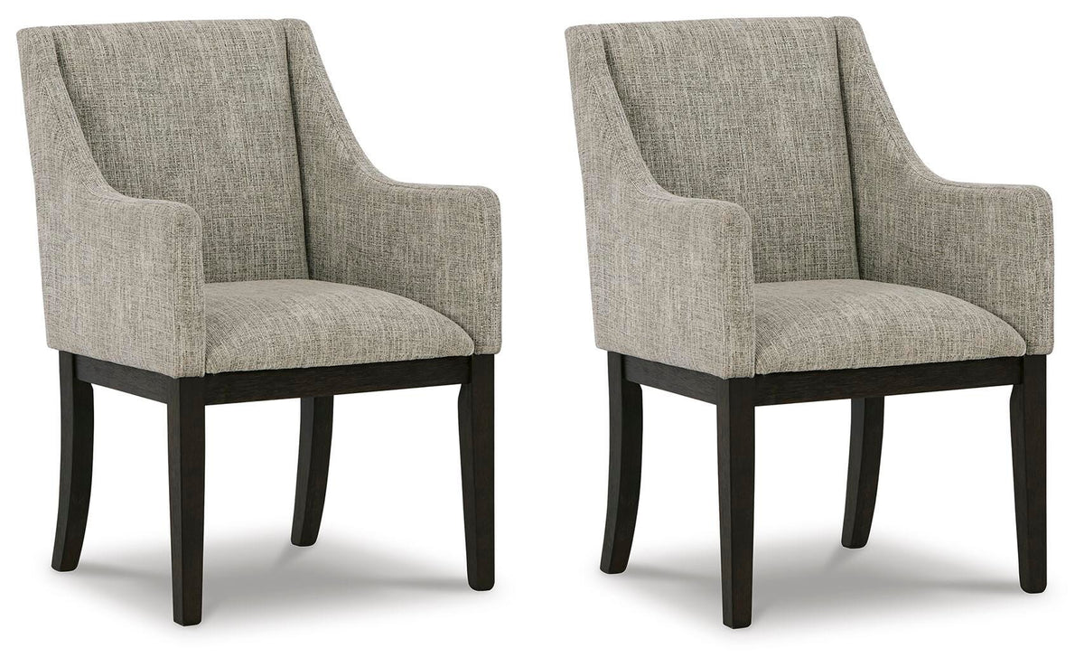 Burkhaus Dining Chairs (Set of 2) - D984-01AX2 - product view or room setting; set of 2; individual included-item views (supplier image 1)