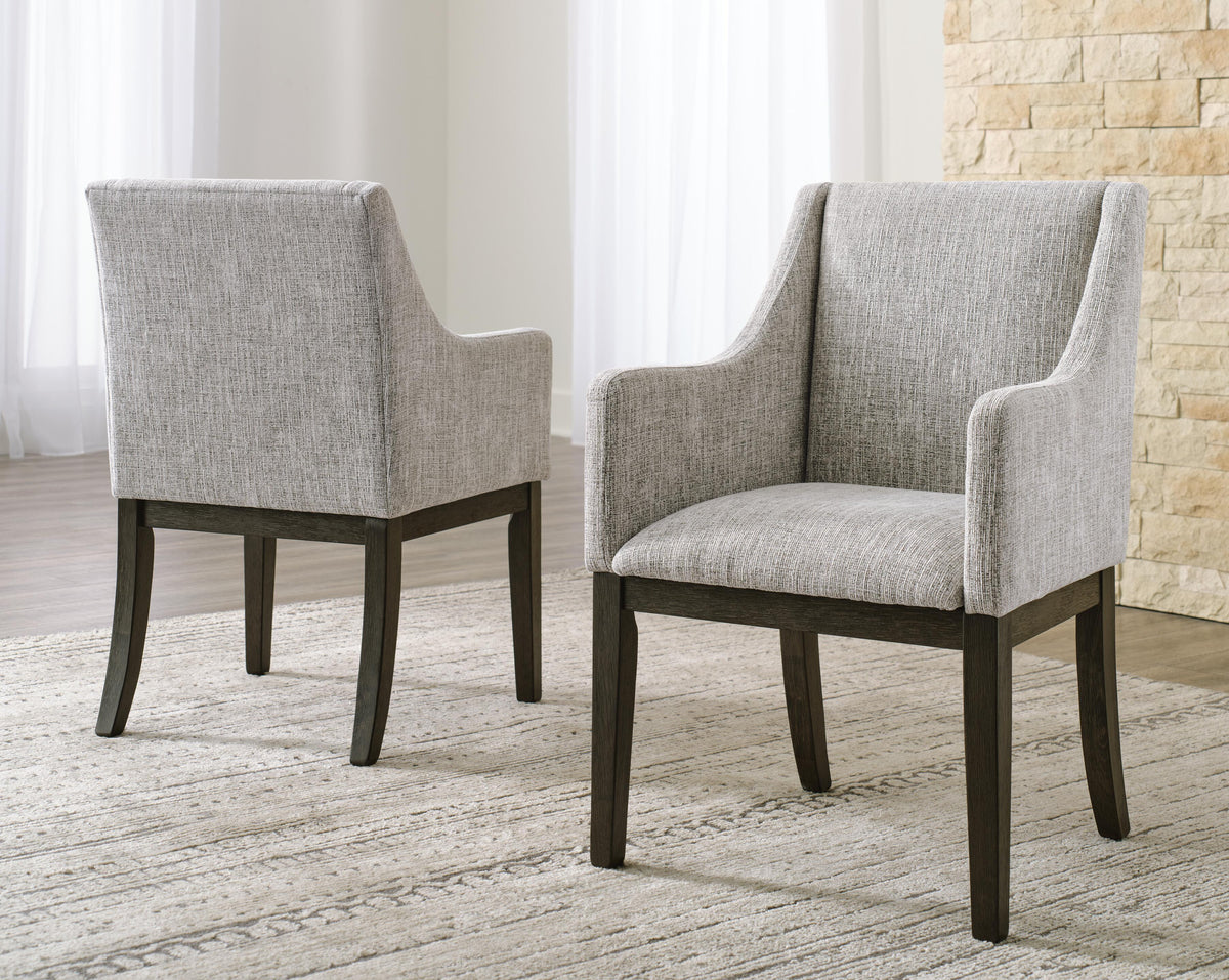 Burkhaus Dining Chairs (Set of 2) - D984-01AX2 - product view or room setting; set of 2; individual included-item views (supplier image 2)