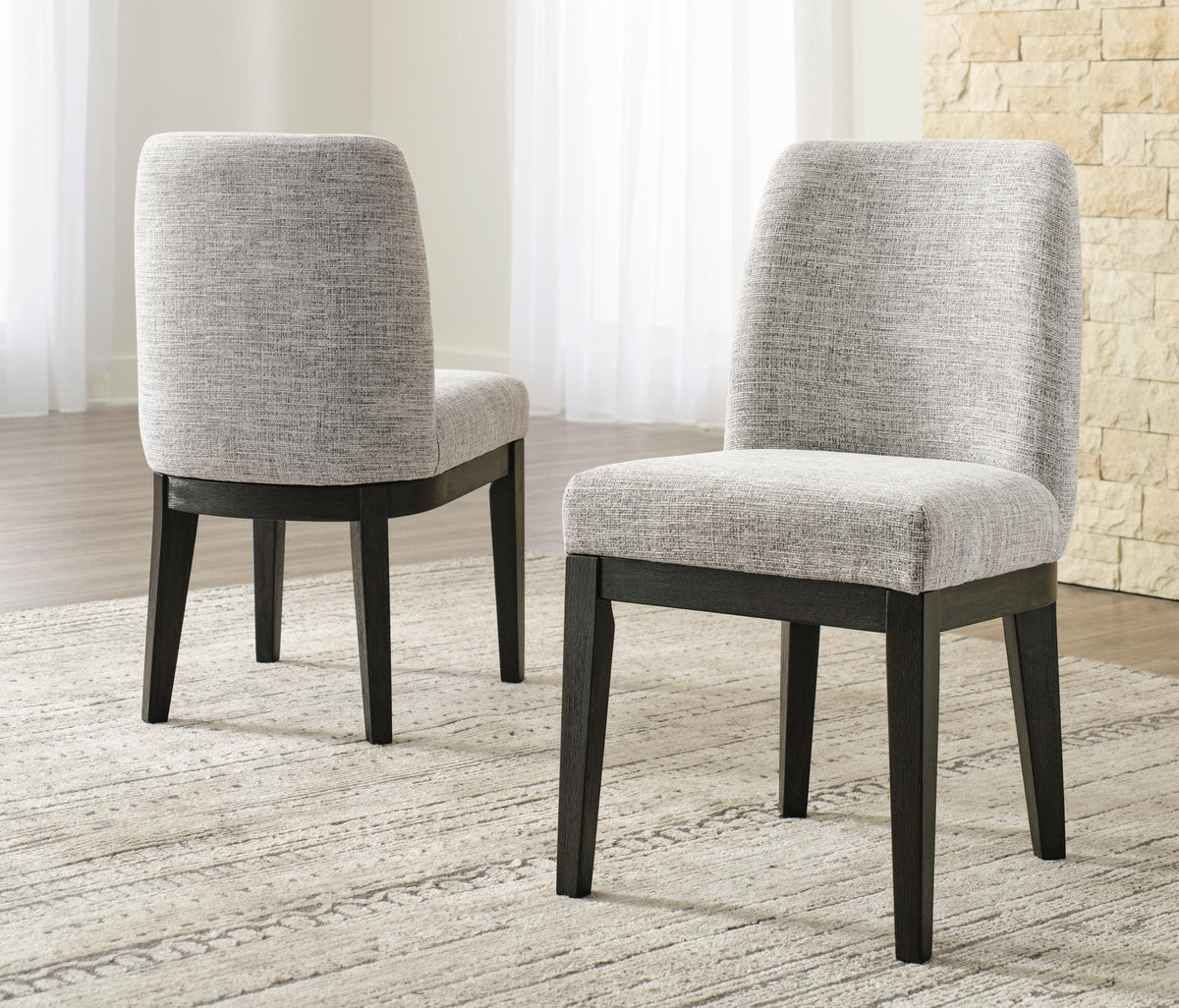 Burkhaus Dining Chairs (Set of 2) - D984-01X2 - product view or room setting; set of 2; individual included-item views (supplier image 10)