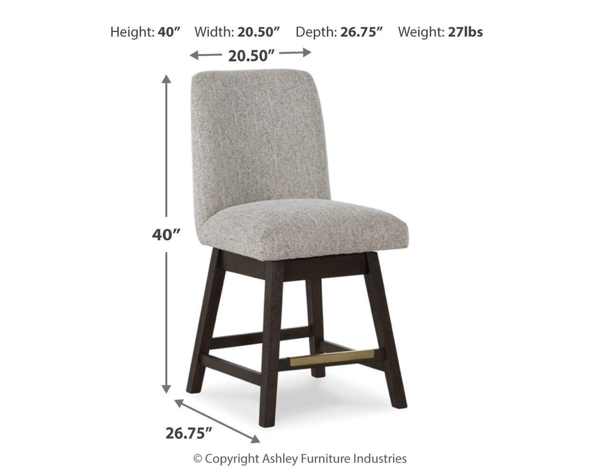 Burkhaus Bar Stools (Set of 2) - D984-124X2 - approximate manufacturer dimensions (supplier image 10)