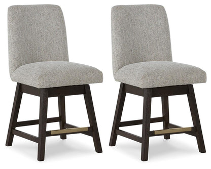 Burkhaus Bar Stools (Set of 2) - D984-124X2 - product view or room setting; set of 2; individual included-item views (supplier image 2)