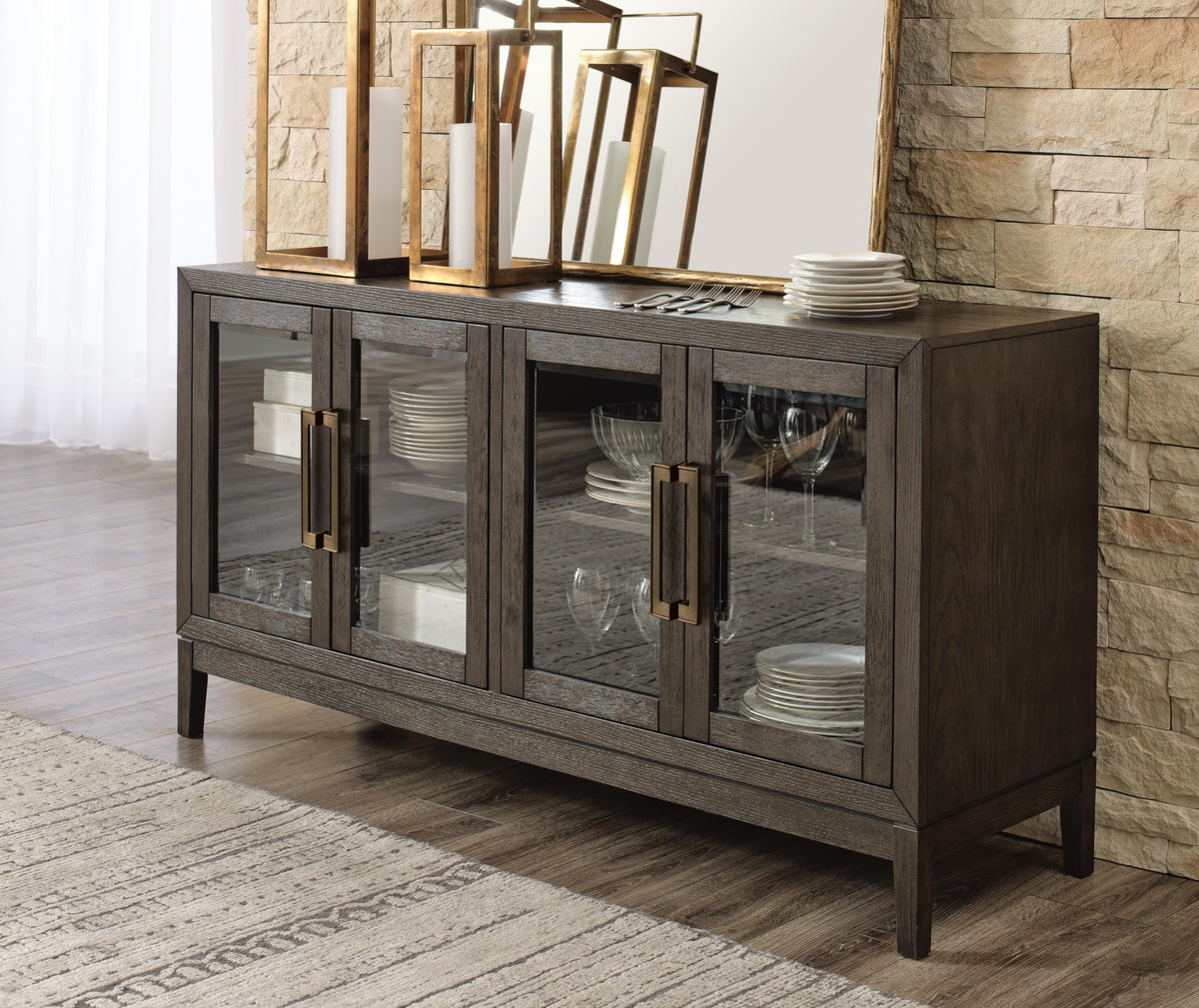 Burkhaus Dining Server - D984-60 - product view or room setting; only dining room storage included (supplier image 2)