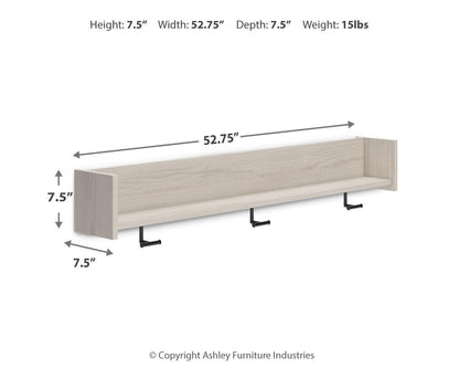 Socalle Wall Mounted Coat Rack with Shelf - EA1864-151 - approximate manufacturer dimensions (supplier image 6)