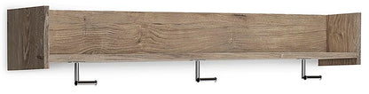 Oliah Wall Mounted Coat Rack with Shelf - EA2270-151 - product view or room setting; only coat rack included (supplier image 1)