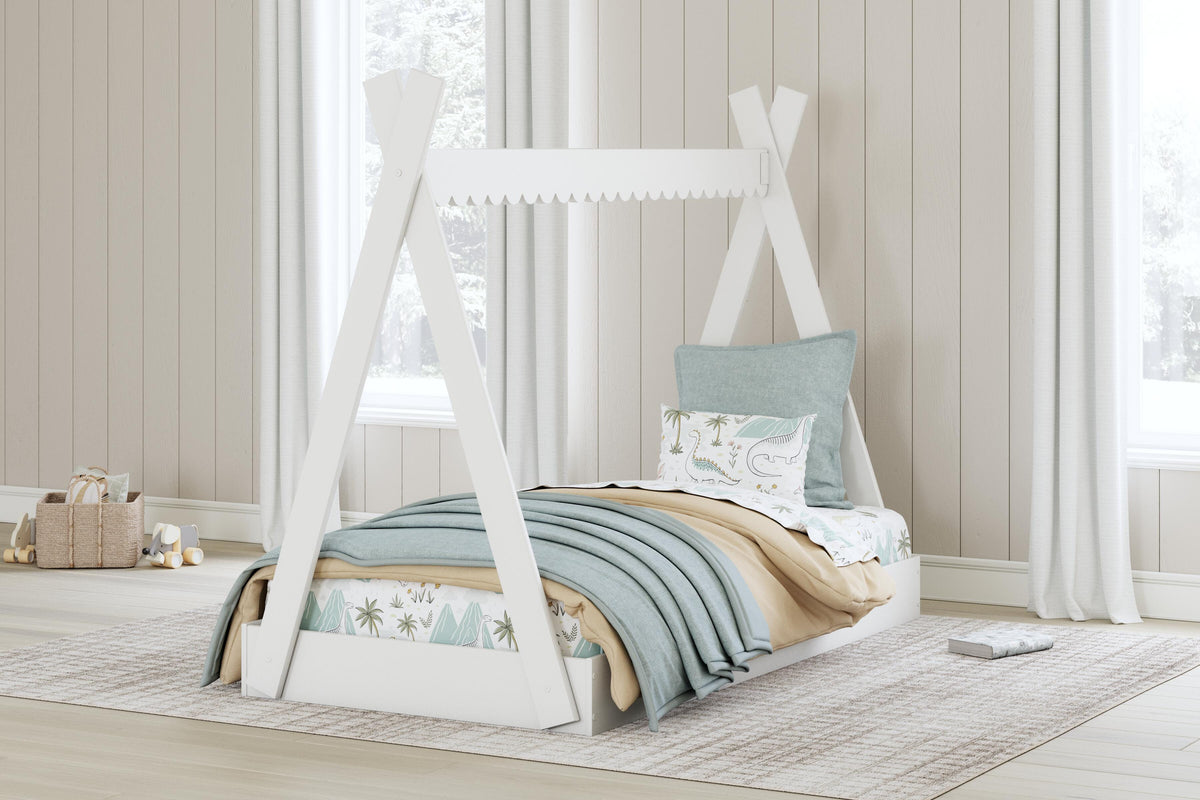 Hallityn Tent Bed - EB1810-121 - product view or room setting; only bed included (supplier image 13)