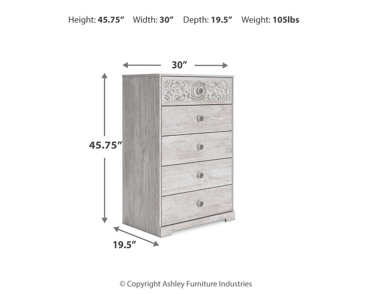 Paxberry Chest of Drawers - EB1811-245 - approximate manufacturer dimensions (supplier image 9)