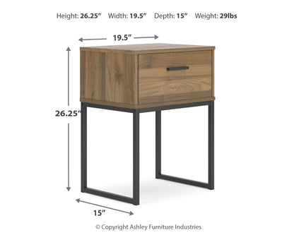 Deanlow Nightstand - EB1866-291 - approximate manufacturer dimensions (supplier image 10)